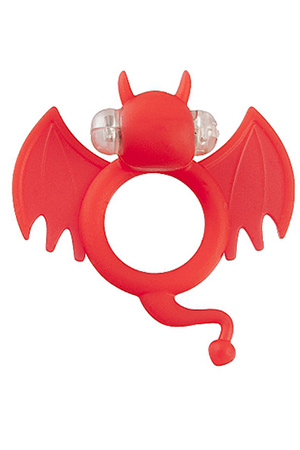 Anello Fallico Vibrante Devilbat Rosso
