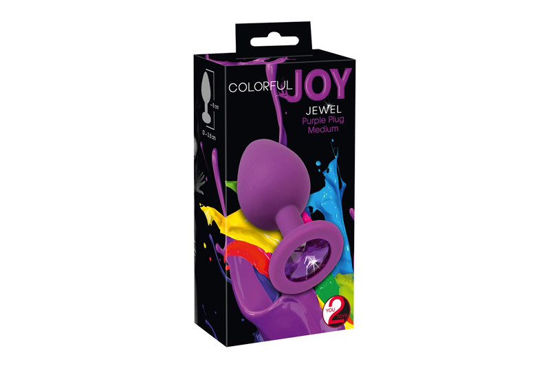 Plug Anale Gioiello Colorful Joy Medium Viola