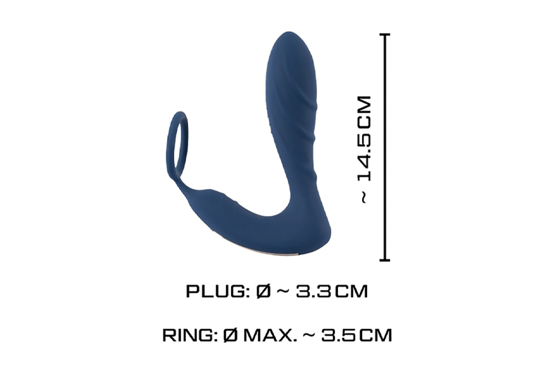 Stimolatore Prostata con Anello Wireless Blu