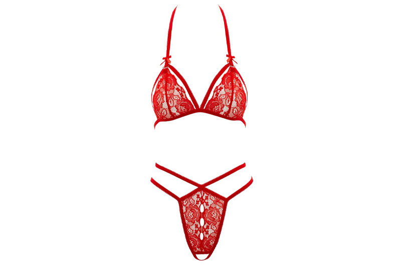 Completino Intimo Lace Set Rosso