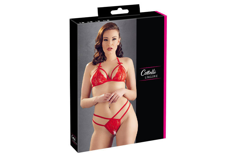 Completino Intimo Lace Set Rosso