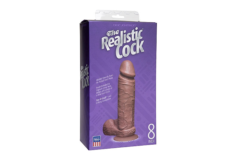 Fallo Realistico Realistic Cock Mulatto con Ventosa 22cm